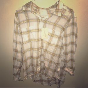 Long Sleeve lightweight yellow plaid
